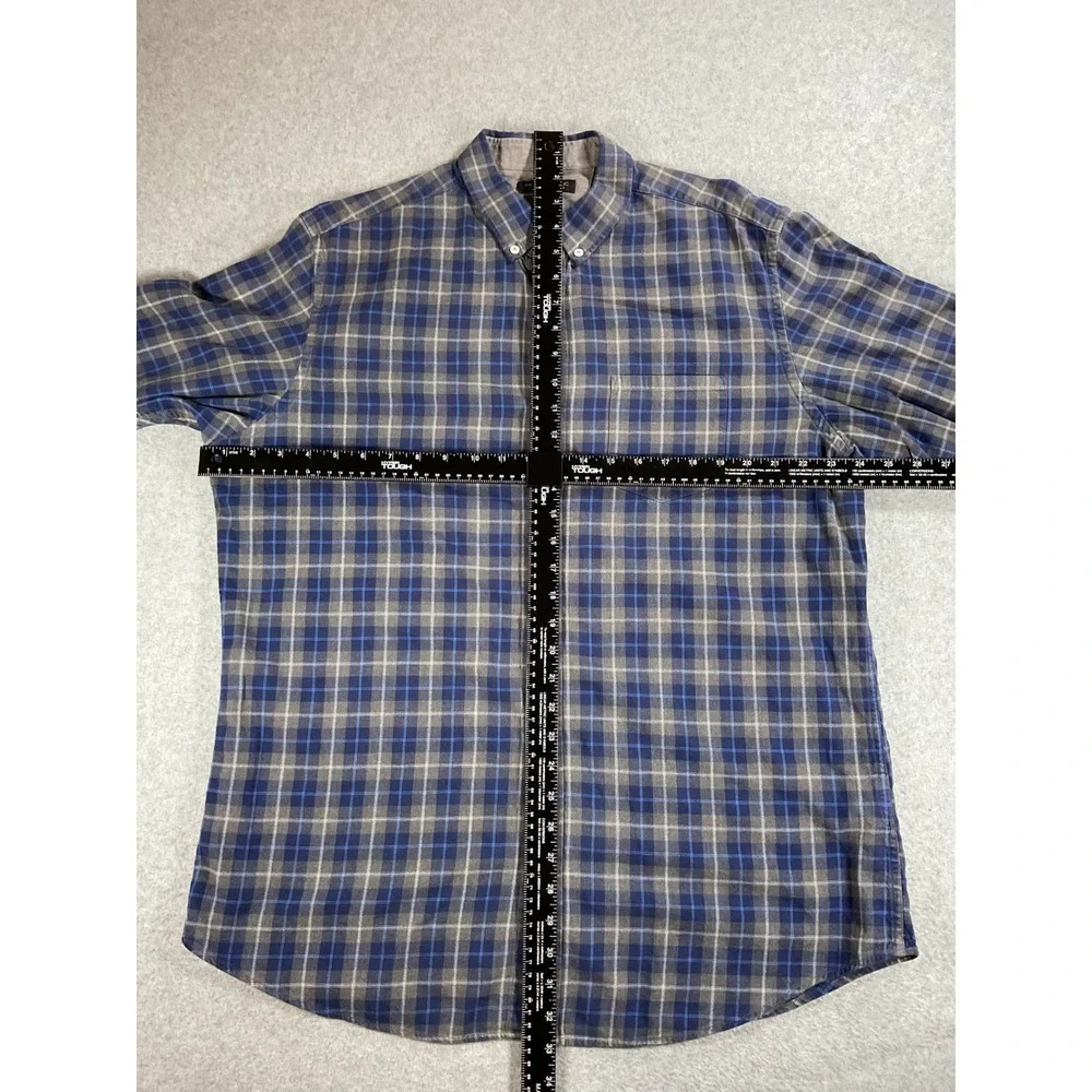 Banana Republic Luxe Flannel Slim Fit Tall Shirt XL Plaid Button Down 1724